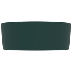 Chiuvetă baie lux verde închis mat 40x15 cm ceramică rotund