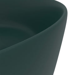 Chiuvetă baie lux verde închis mat 40x15 cm ceramică rotund