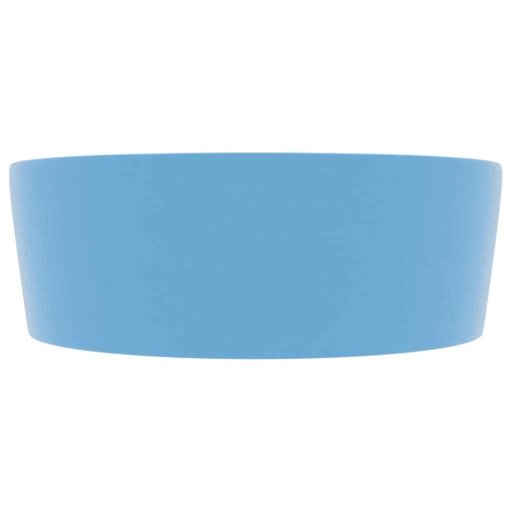 Chiuvetă de lux cu preaplin, bleu mat, 36x13 cm, ceramică