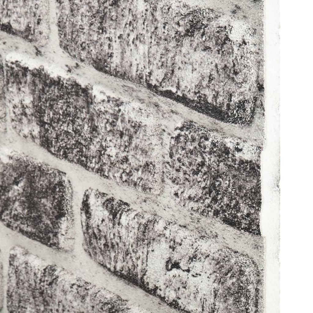 Panouri de perete 3D, model cărămidă, gri închis, 11 buc., EPS