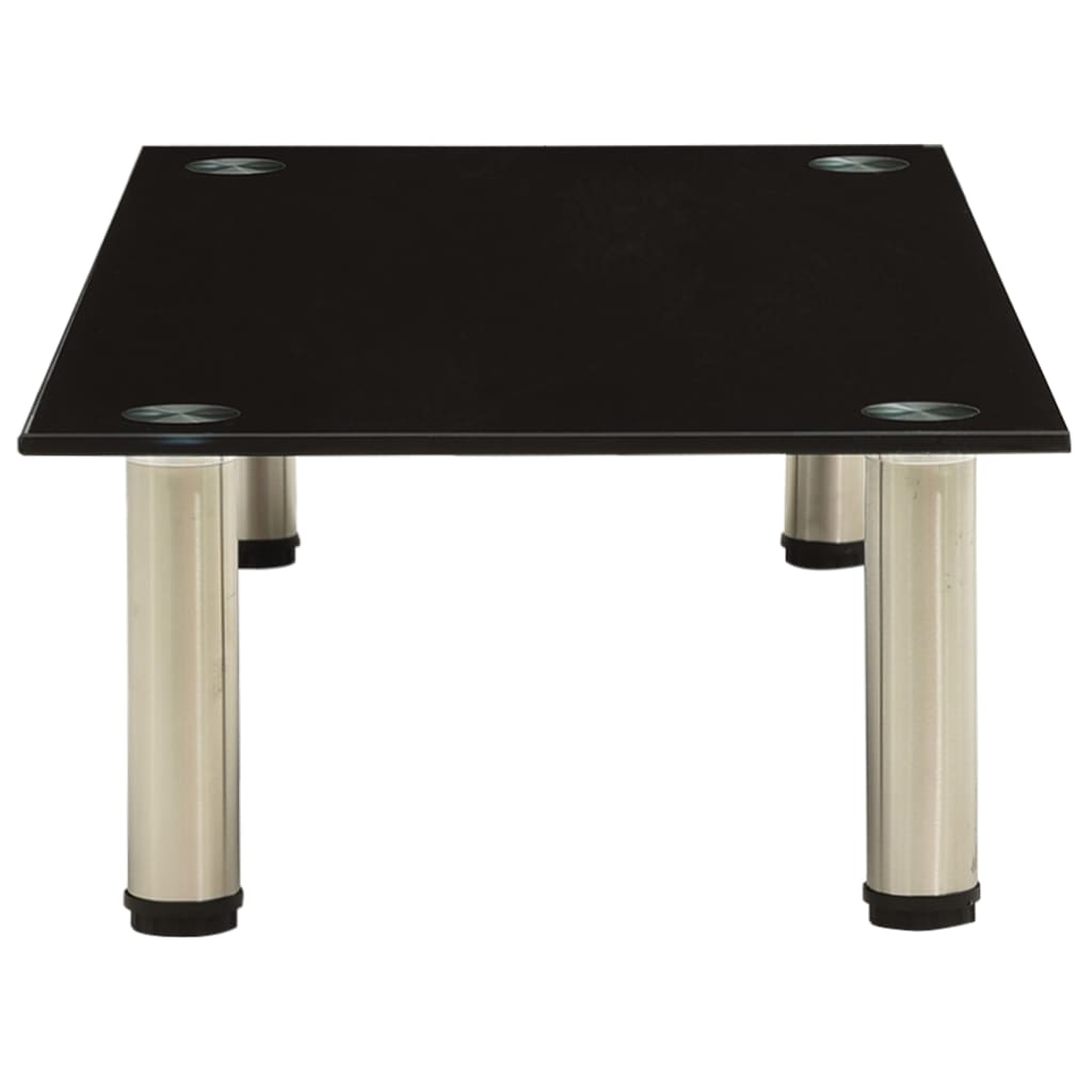 Suport TV, negru, 80 x 35 x 17 cm, sticlă securizată