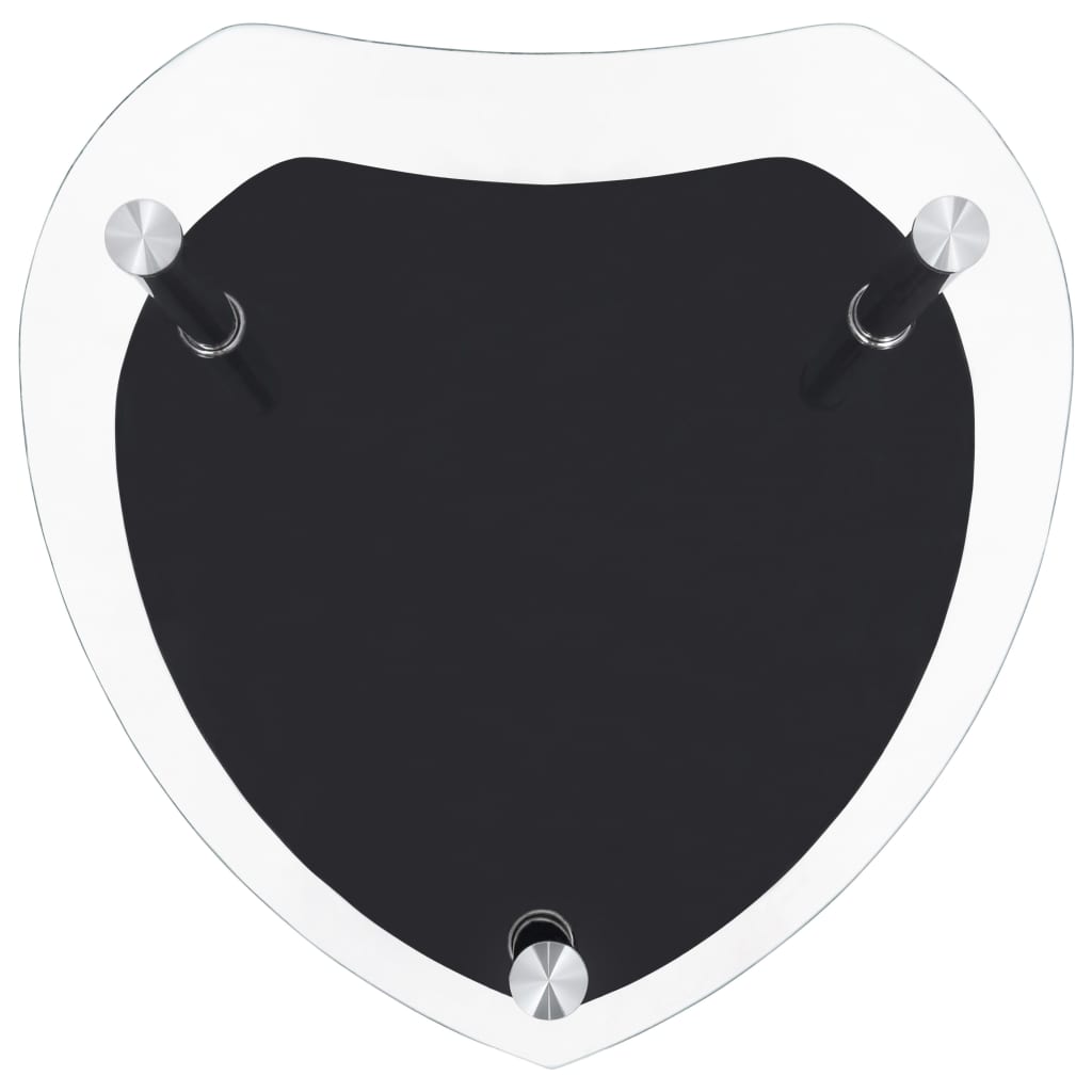 Masă laterală 2 niveluri transparent/negru 38x38x50 cm sticlă