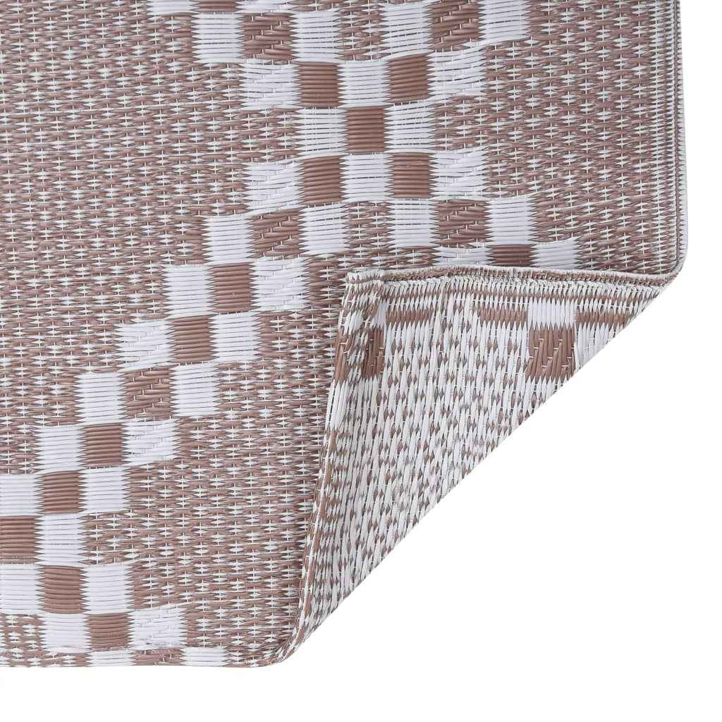 Covor de exterior, ARAKIL maro, 190x290 cm, PP