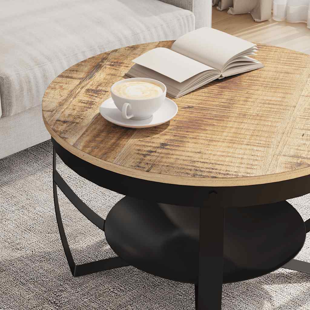 Măsuță de cafea, Ø68x43 cm, lemn de mango nefinisat