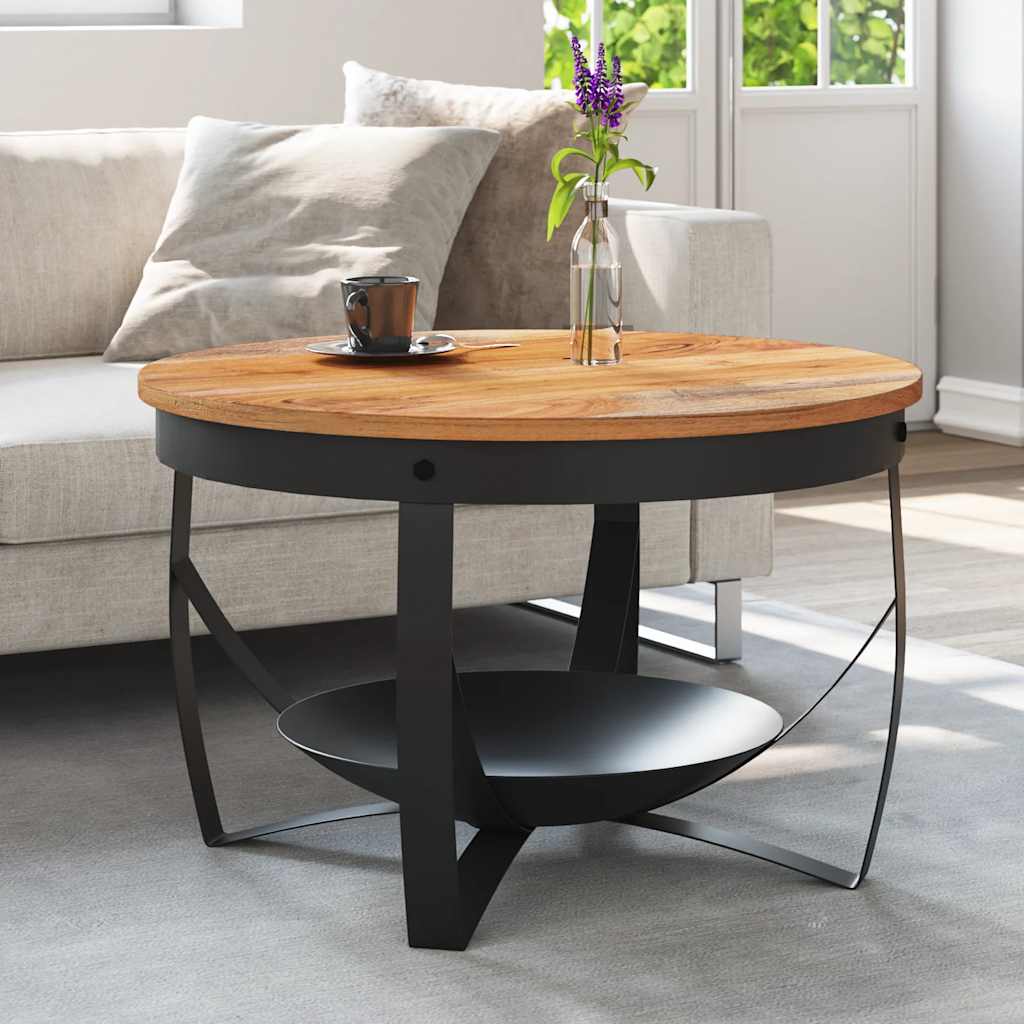 Măsuță de cafea, Ø68 x 43 cm, lemn masiv de acacia