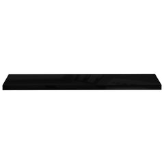 Rafturi de perete 4 buc. negru extralucios 120x23,5x3,8 cm MDF