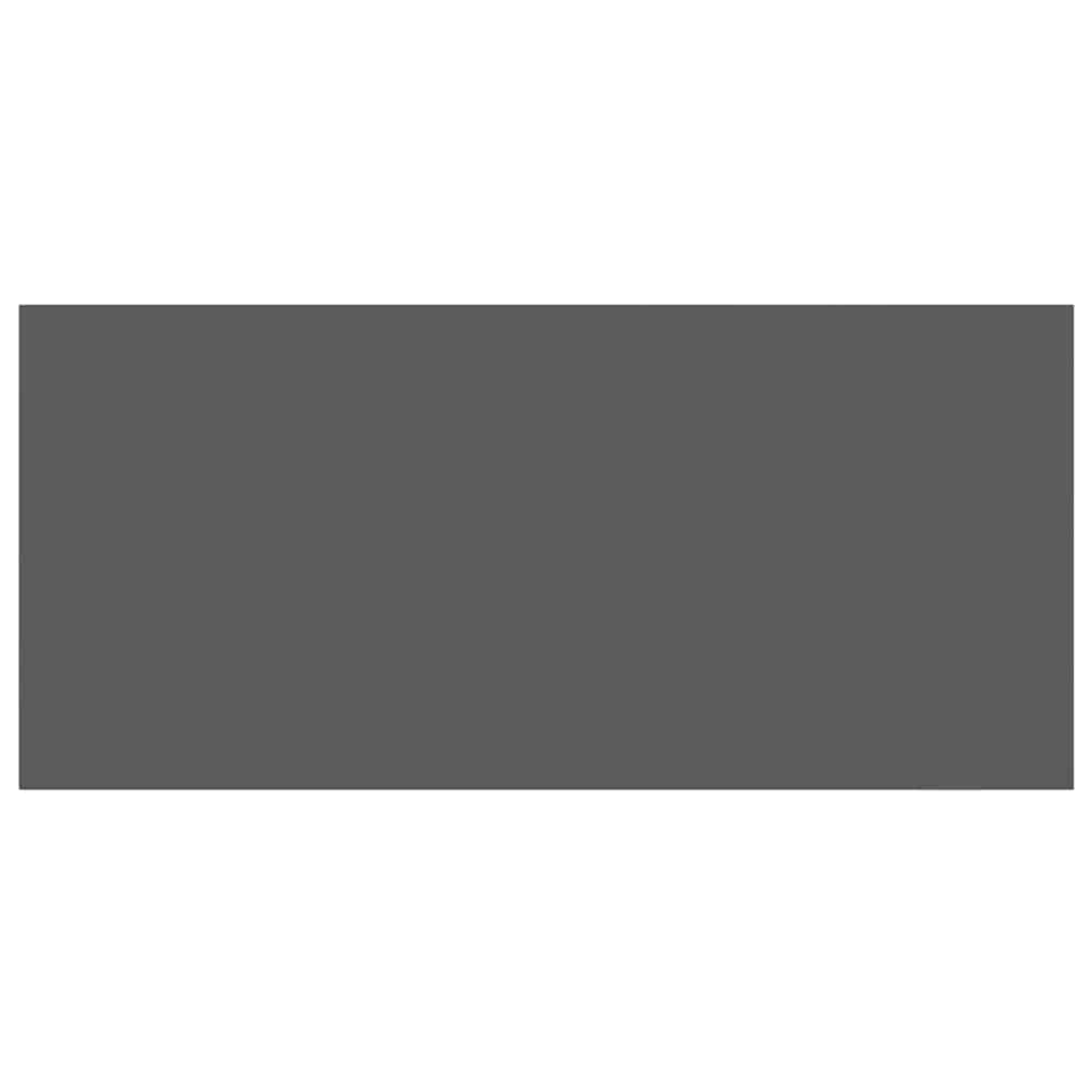 Rafturi de perete, 2 buc., gri extralucios, 50x23x3,8 cm, MDF