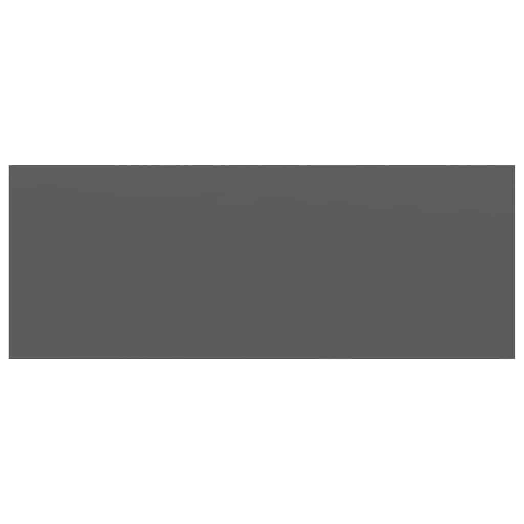 Rafturi de perete, 2 buc., gri extralucios, 60x23,5x3,8 cm, MDF