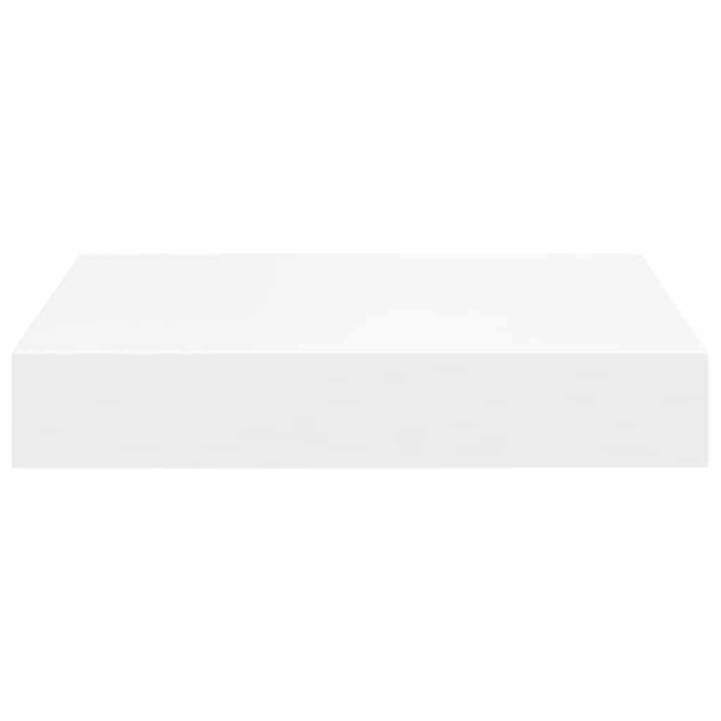 Rafturi de perete suspendate, 4 buc., alb, 23x23,5x3,8 cm, MDF