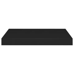 Raft de perete suspendat, negru, 40x23x3,8 cm, MDF