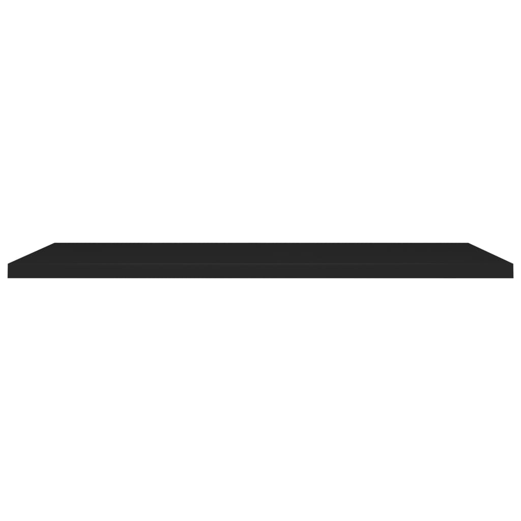 Rafturi de perete suspendate 4 buc. negru 120x23,5x3,8 cm MDF