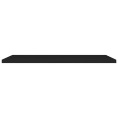 Rafturi de perete suspendate 4 buc. negru 120x23,5x3,8 cm MDF