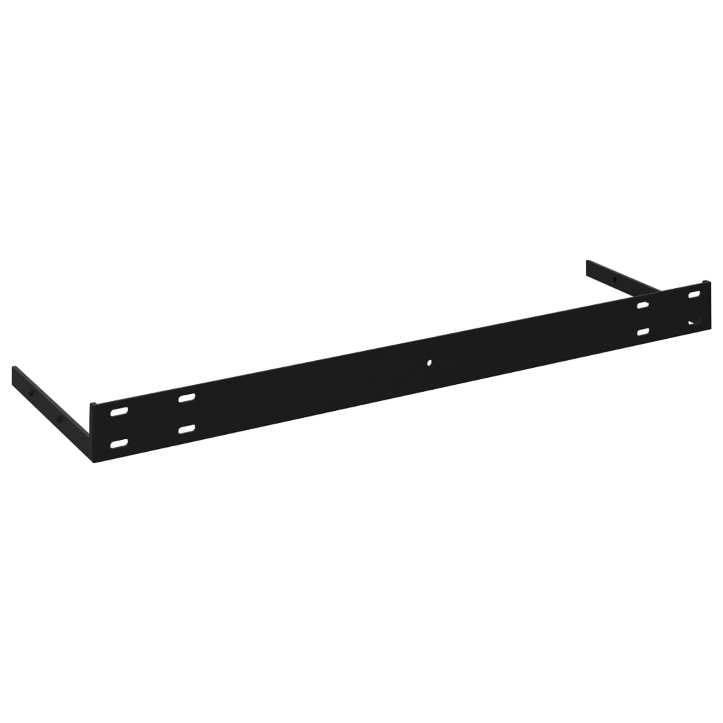 Rafturi de perete suspendate 4 buc. negru 120x23,5x3,8 cm MDF