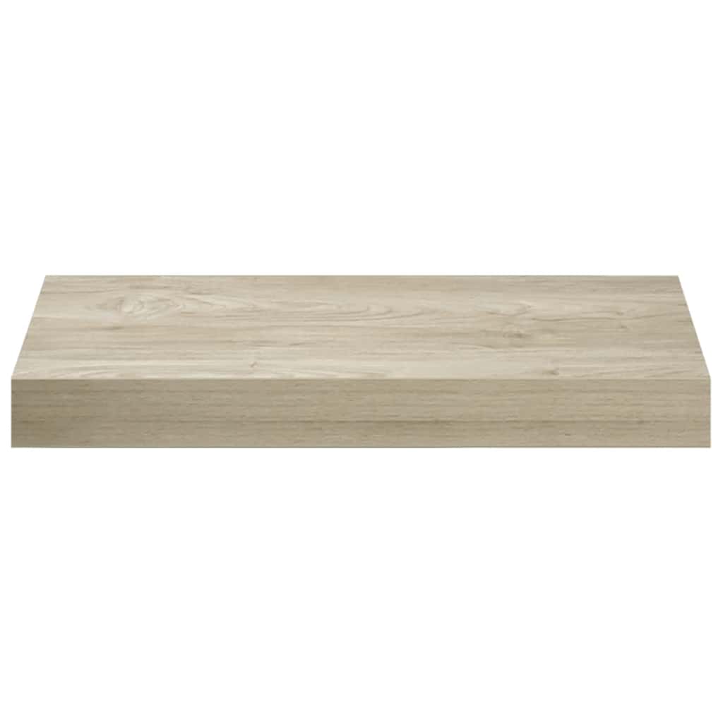 Rafturi de perete suspendate, 2 buc., stejar, 40x23x3,8 cm, MDF