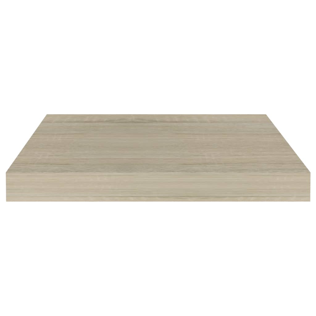 Rafturi de perete suspendate, 4 buc., stejar, 40x23x3,8 cm, MDF