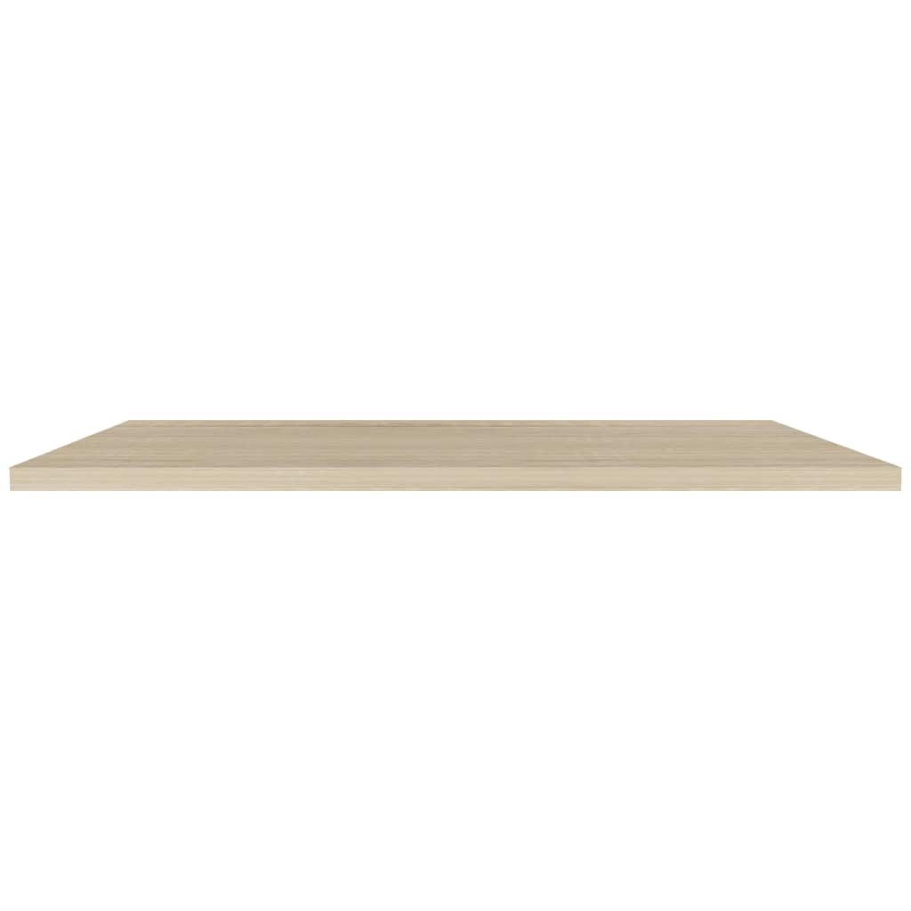 Rafturi perete suspendate, 4 buc., stejar, 120x23,5x3,8 cm, MDF