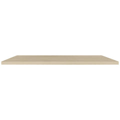 Rafturi perete suspendate, 4 buc., stejar, 120x23,5x3,8 cm, MDF