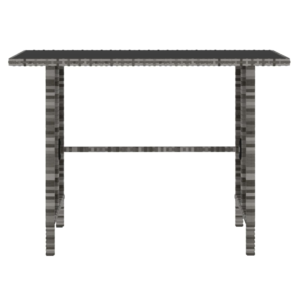 Set mobilier de grădină cu perne, 4 piese, gri, poliratan