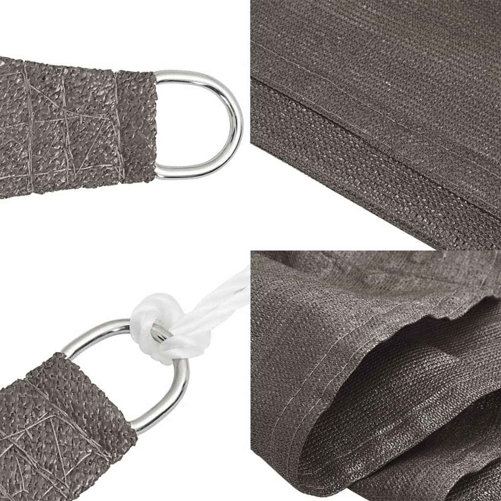 Pânză parasolar, antracit, 4,5 x 4,5 m, HDPE, 160 g/m²