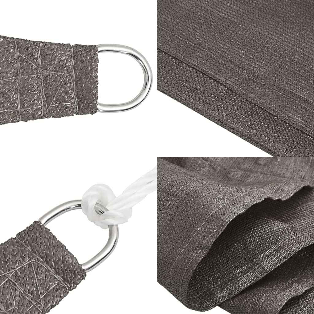 Pânză parasolar, antracit, 6x6x6 m, HDPE, 160 g/m²