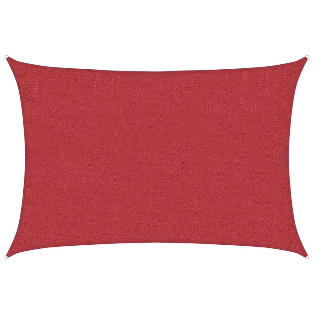 Pânză parasolar, roșu, 3x5 m, HDPE, 160 g/m²