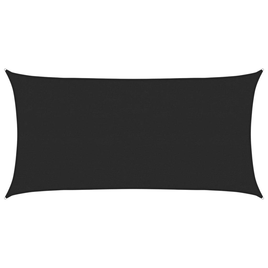 Pânză parasolar, negru, 3x6 m, HDPE, 160 g/m²