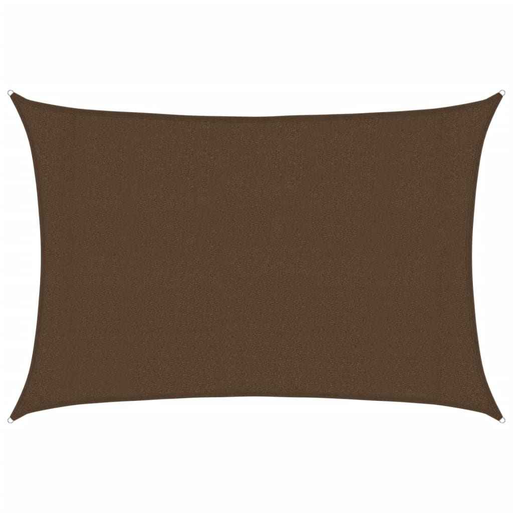 Pânză parasolar, maro, 3x5 m, HDPE, 160 g/m²