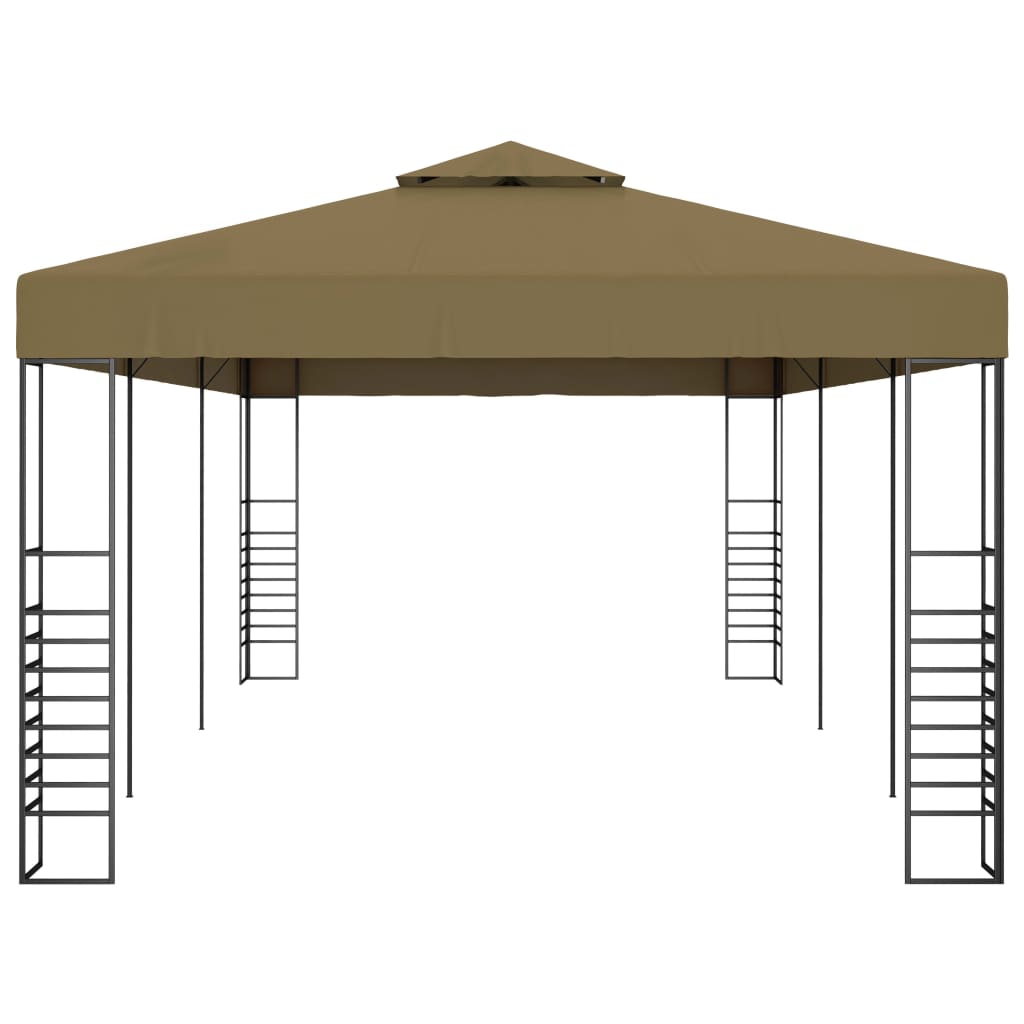 Pavilion de grădină, gri taupe, 6 x 3 x 2,7 m, 180 g/m²