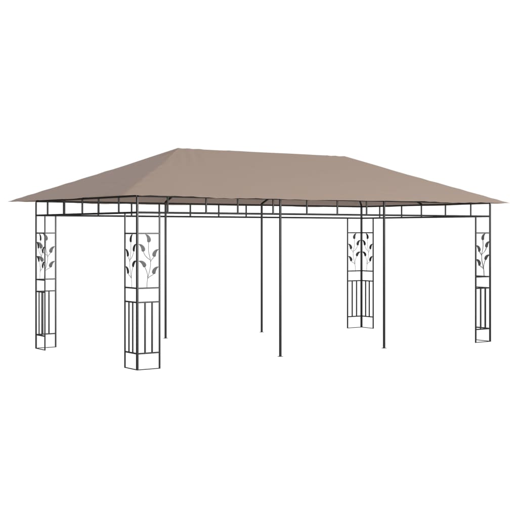 Pavilion cu plasă anti-țânțari, gri taupe, 6x3x2,73 m, 180 g/m²