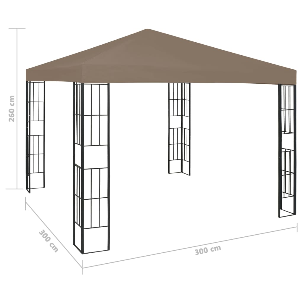 Pavilion, gri taupe, 3 x 3 m