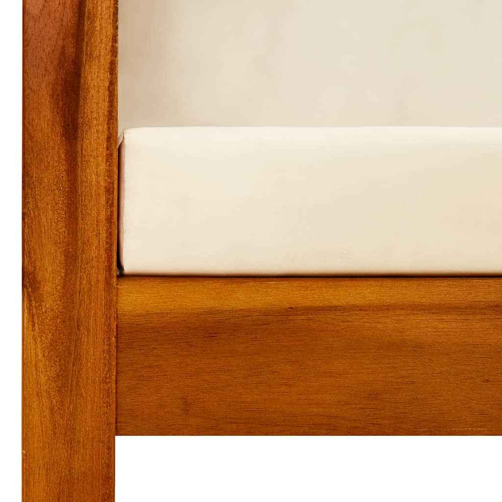 Bancă de grădină cu copertină, lemn masiv de acacia