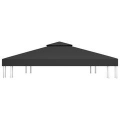 Acoperiș de pavilion cu 2 niveluri, negru, 4x3 m, 310 g/m²