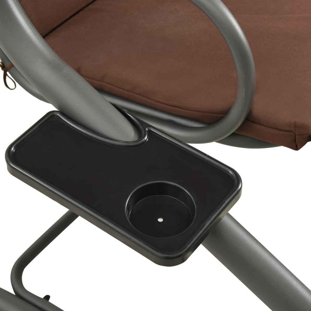 Balansoar de exterior cu copertină, cafeniu