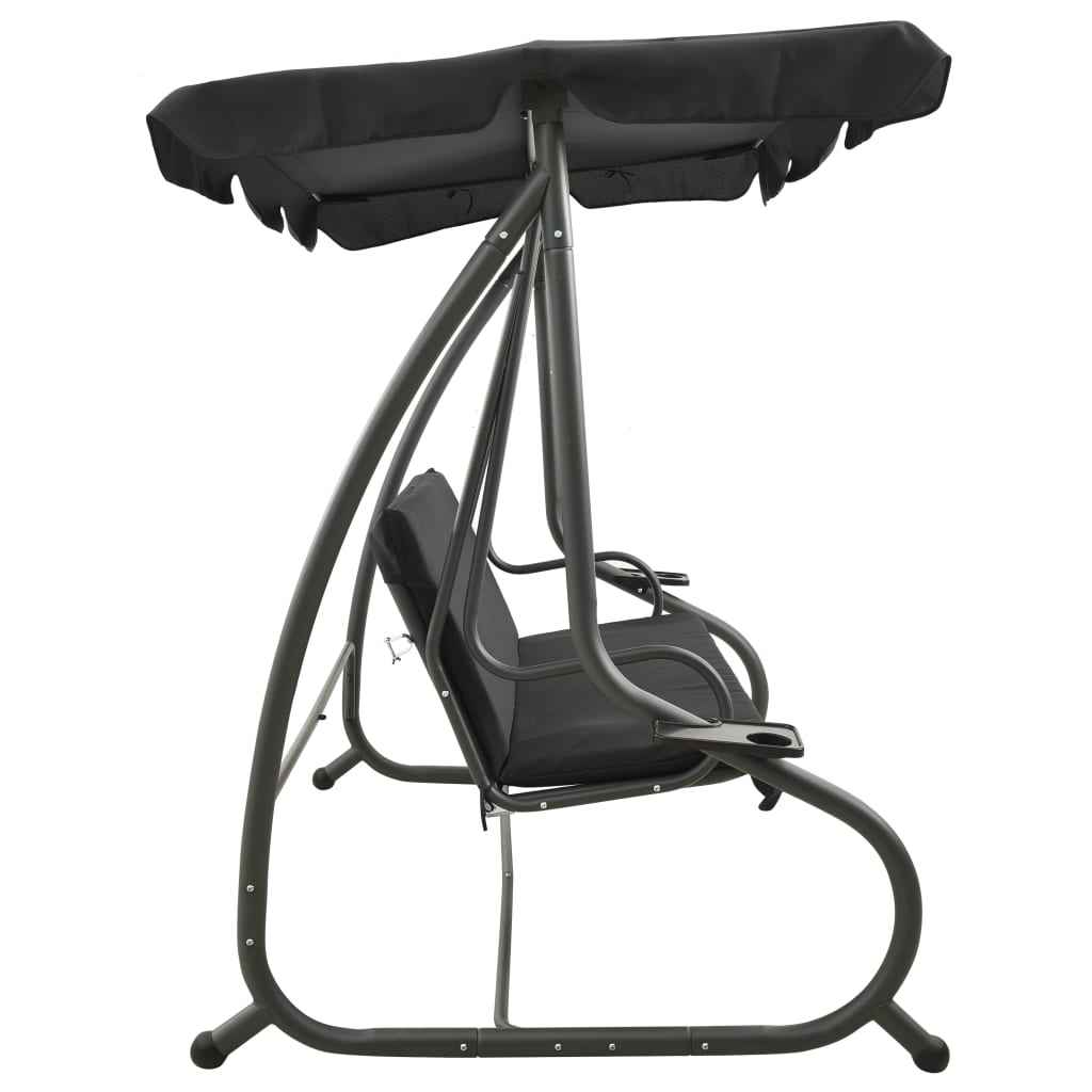 Balansoar de exterior cu copertină, antracit