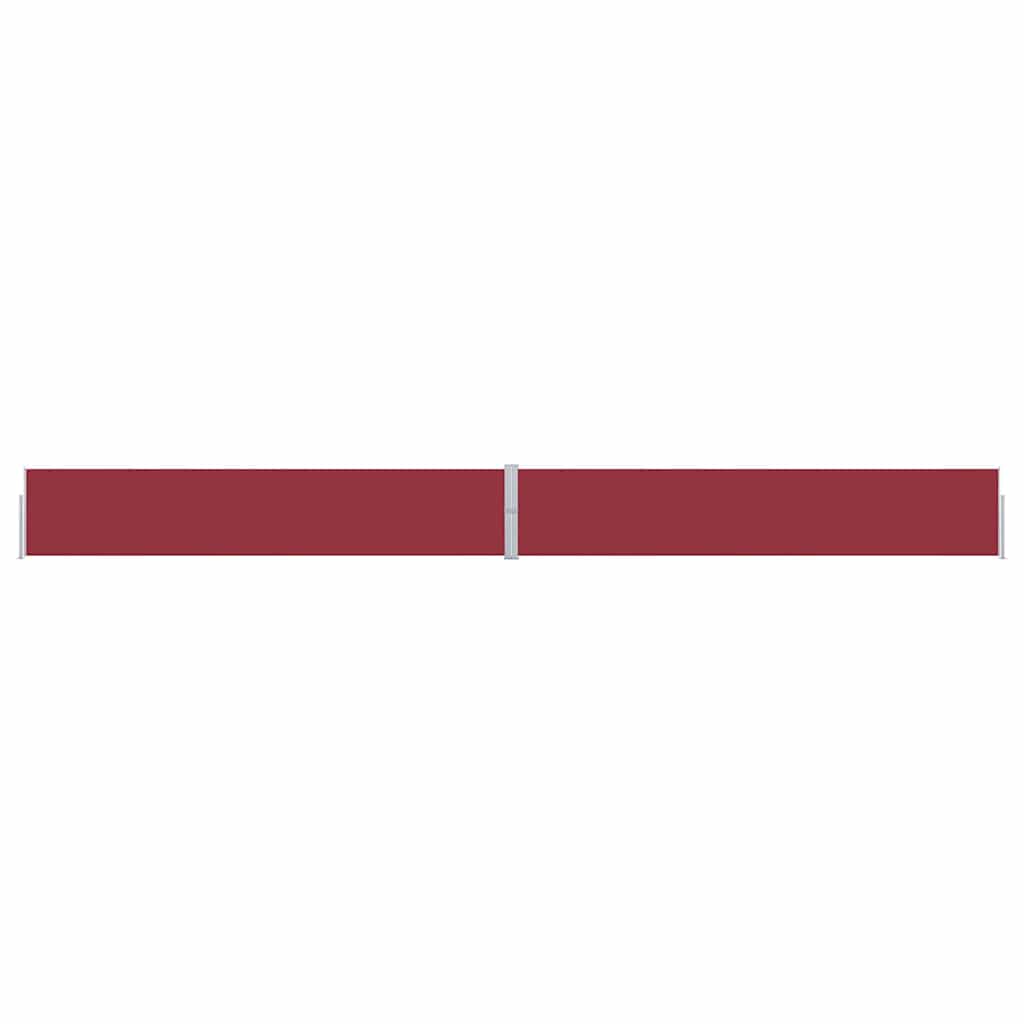Copertină laterală retractabilă de terasă, roșu, 170 x 1200 cm