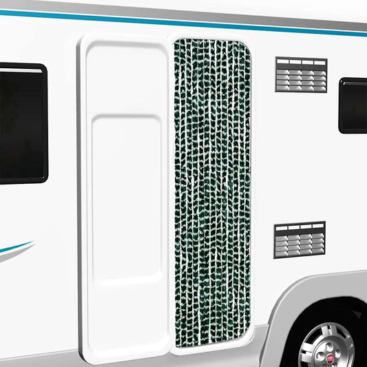 Perdea pentru insecte, verde și alb, 56 x 185 cm, chenille