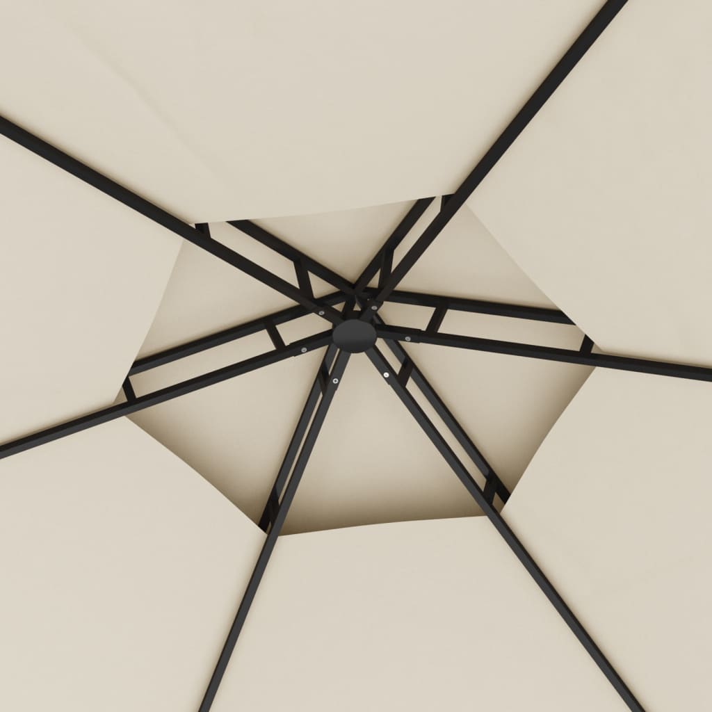 Pavilion cu pereți laterali, crem, 3,1x2,7 m