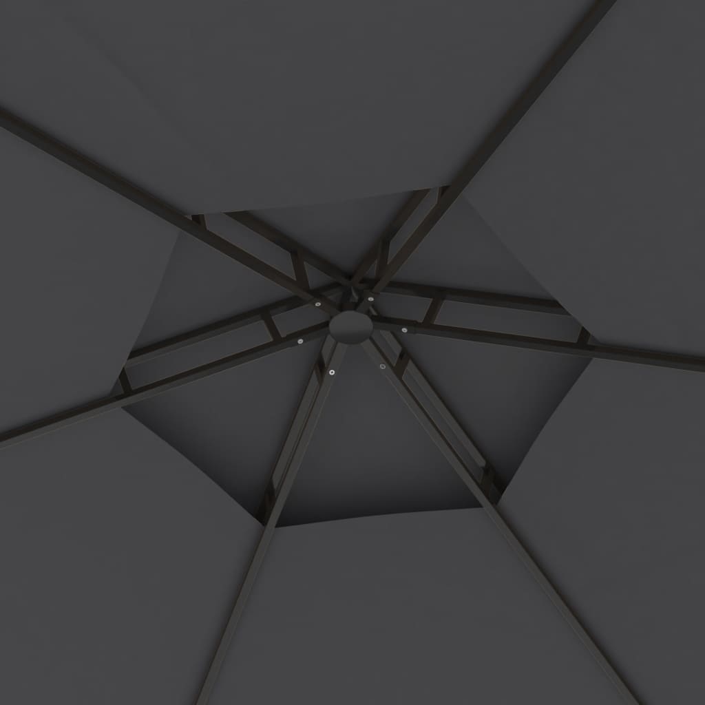 Pavilion cu pereți laterali, antracit, 3,1x2,7 m