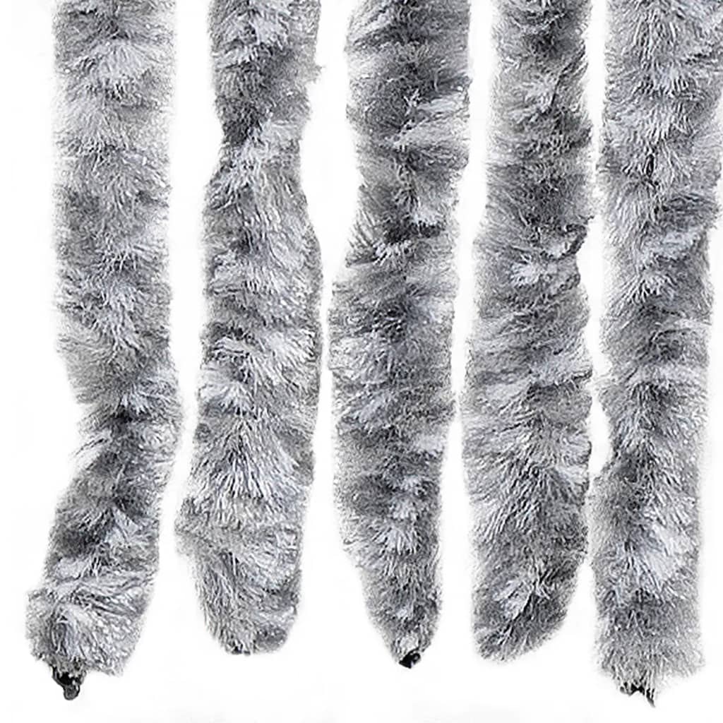 Perdea pentru insecte, alb și gri, 118 x 220 cm, chenille