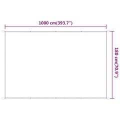 Copertină verticală, alb, 180x1000 cm, țesătură Oxford