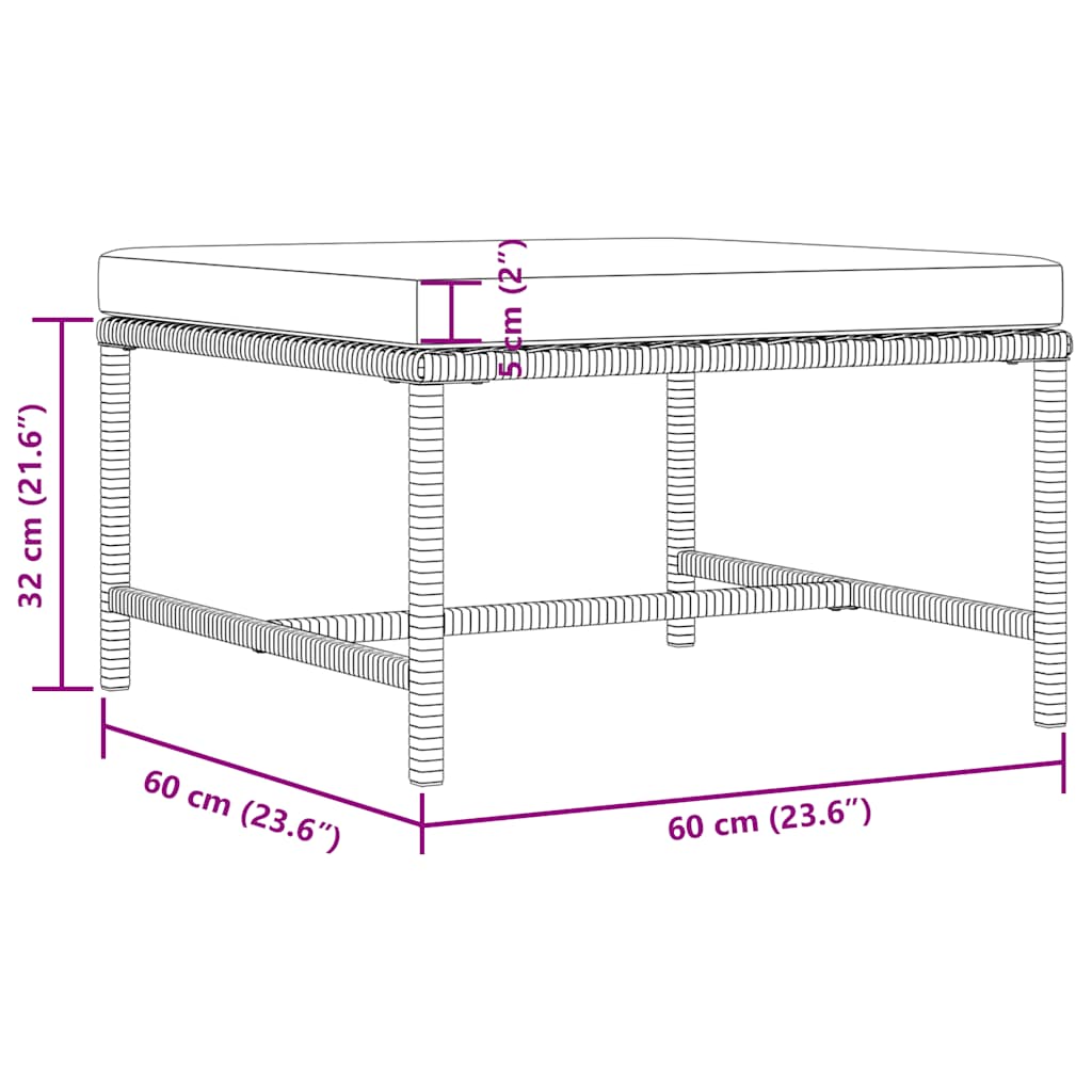 Set mobilier de grădină cu perne, 3 piese, negru, poliratan