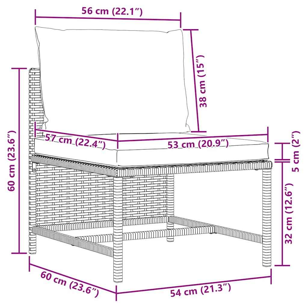 Set mobilier de grădină cu perne, 3 piese, negru, poliratan