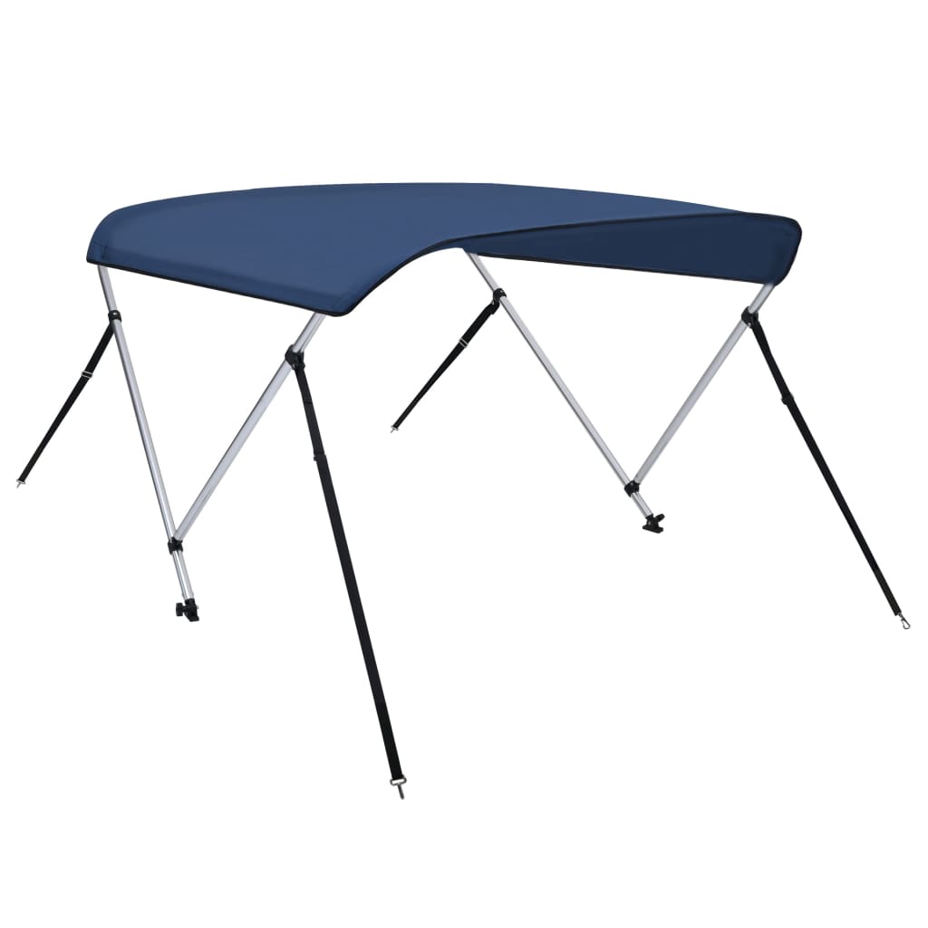 Parasolar barcă Bimini cu 2 arcuri, bleumarin, 150x120x110 cm