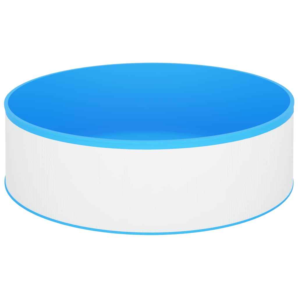 Piscină cu valuri, alb, 350x90 cm