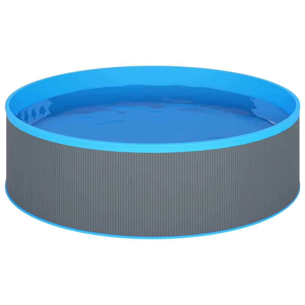 Piscină cu valuri, gri, 350x90 cm