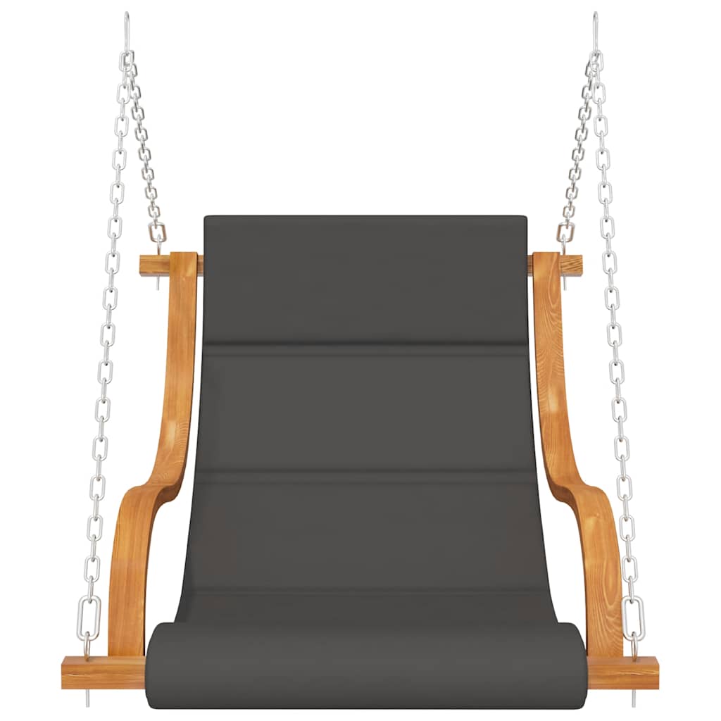 Scaun balansoar fără cadru leagăn cu pernă, lemn masiv curbat