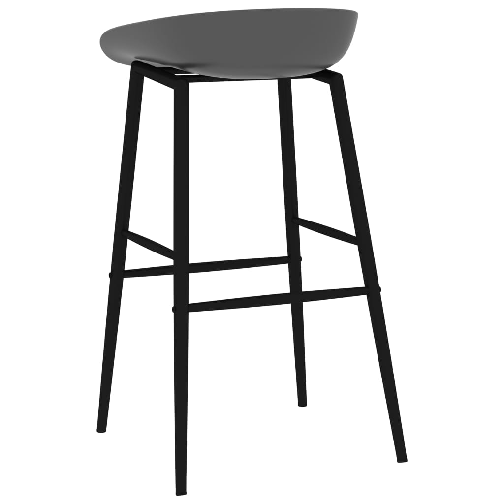 Set mobilier de bar, 5 piese, negru și gri