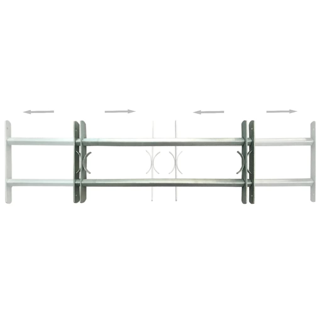 Grilaje de siguranță reglabile ferestre, 2 buc., 1000-1500 mm - Vendito