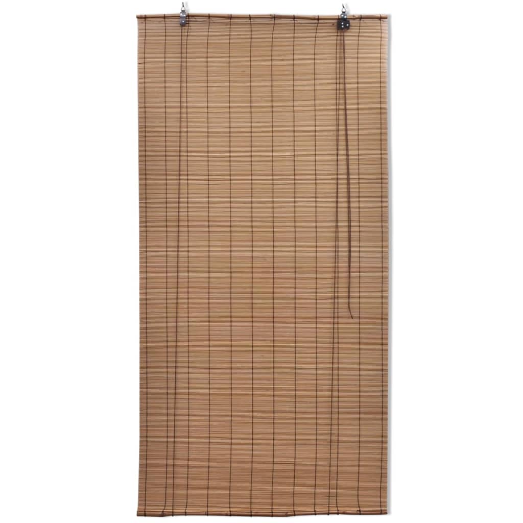 Jaluzele din bambus tip rulou, 2 buc., maro, 120 x 220 cm