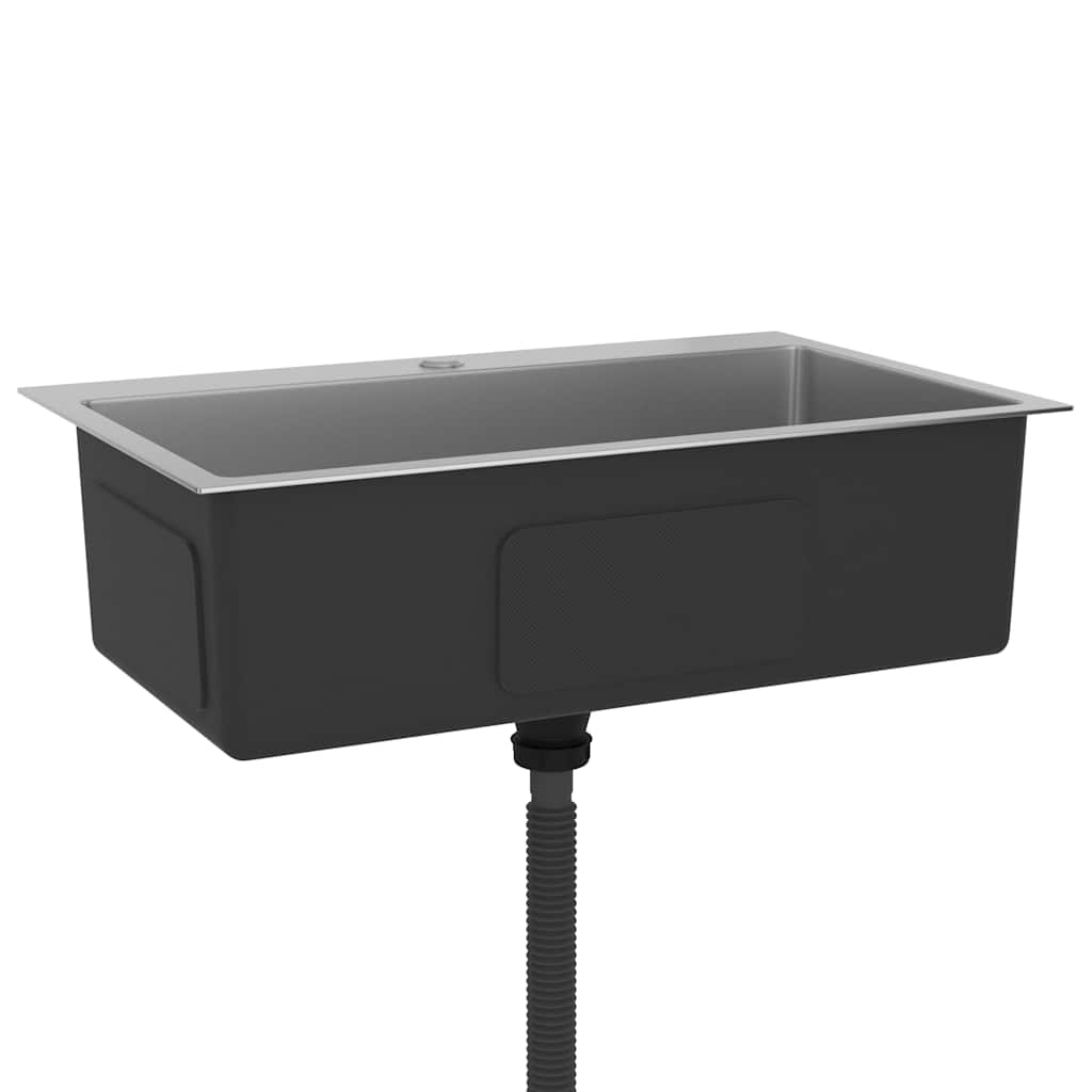 Chiuvetă de bucătărie lucrată manual, oțel inoxidabil